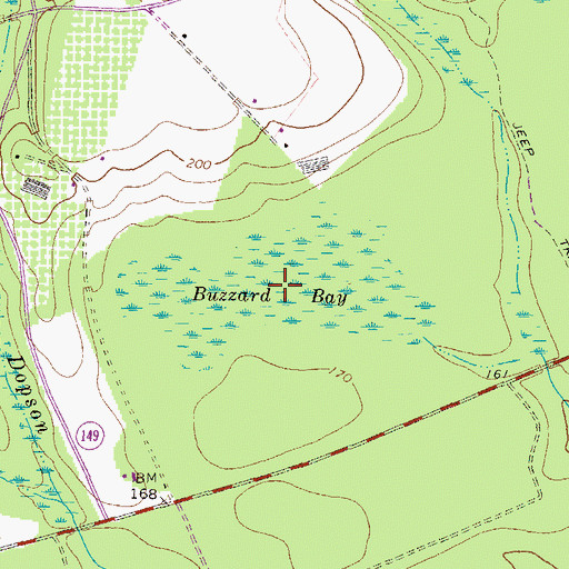 Topographic Map of Buzzard Bay, GA