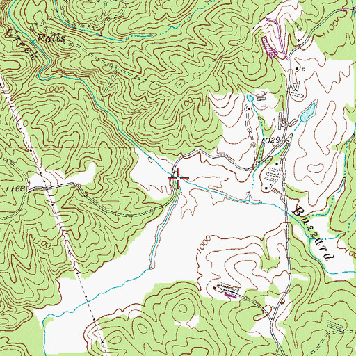 Topographic Map of Buzzard Flapper Creek, GA