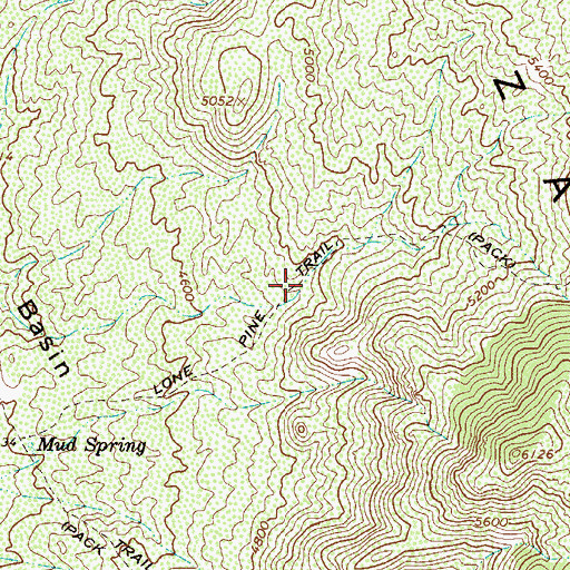 Topographic Map of Lone Pine Trail, AZ