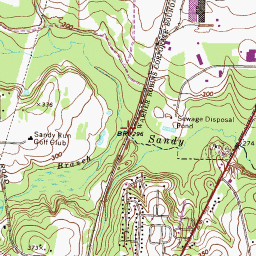 Topographic Map of Cainey Branch, GA