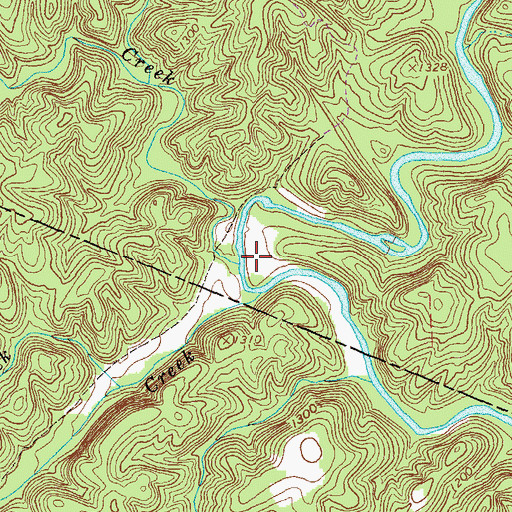 Topographic Map of Calhoun Creek, GA