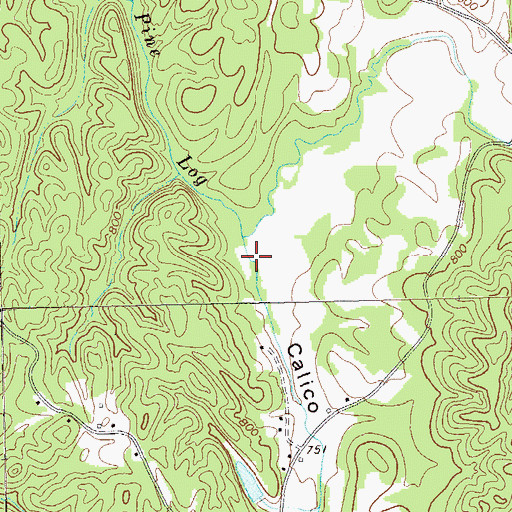 Topographic Map of Calico Valley, GA