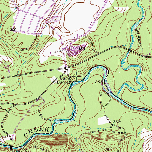 Topographic Map of Camp Barnett, GA