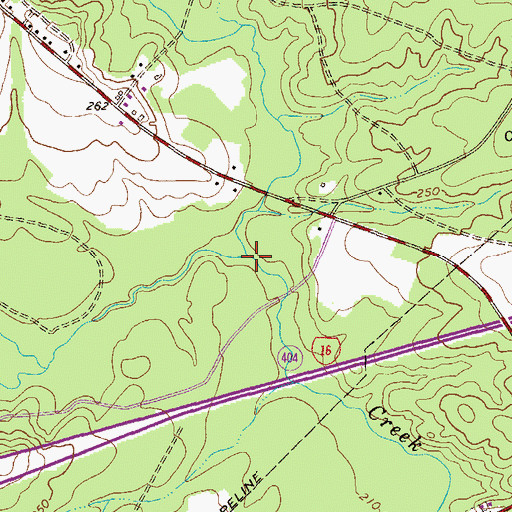 Topographic Map of Camp Branch, GA