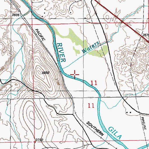 Topographic Map of Colmonero Canal, AZ