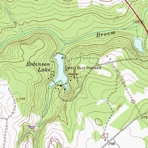 Topographic Map of Camp Burt Maxwell, GA