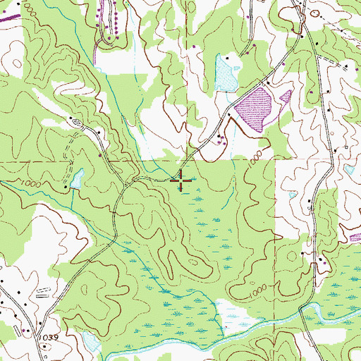 Topographic Map of Camp Creek, GA