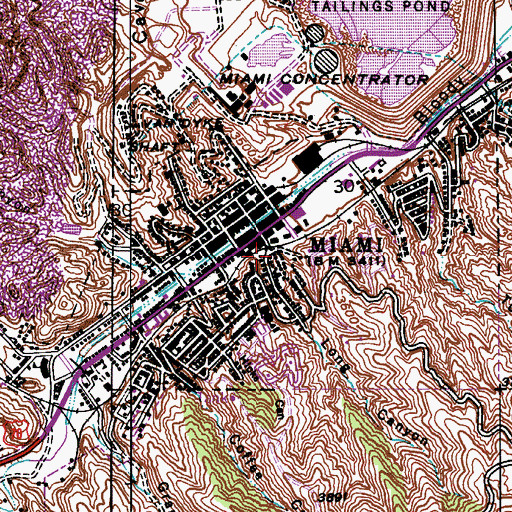 Topographic Map of Long Canyon, AZ