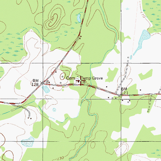 Topographic Map of Camp Grove Church, GA