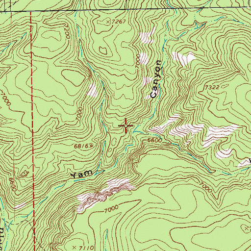 Topographic Map of Long Canyon, AZ