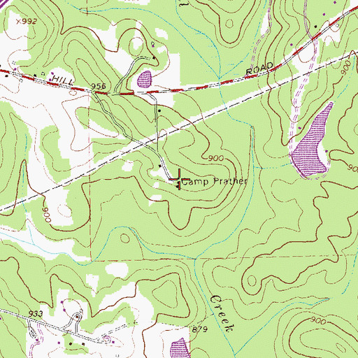 Topographic Map of Camp Prather, GA