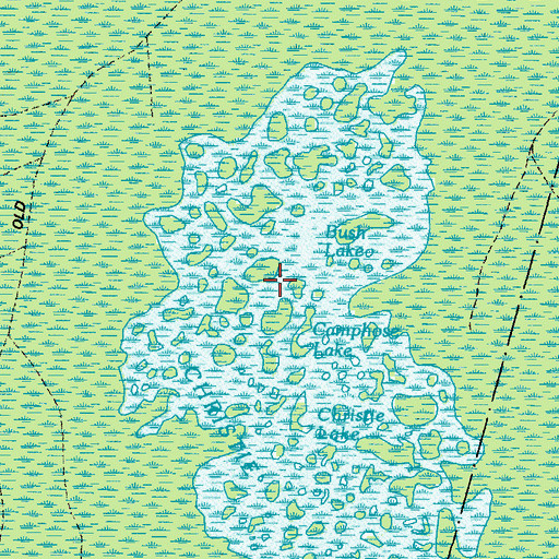 Topographic Map of Camphose Lake, GA