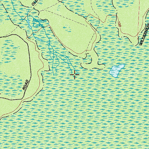 Topographic Map of Cane Creek, GA