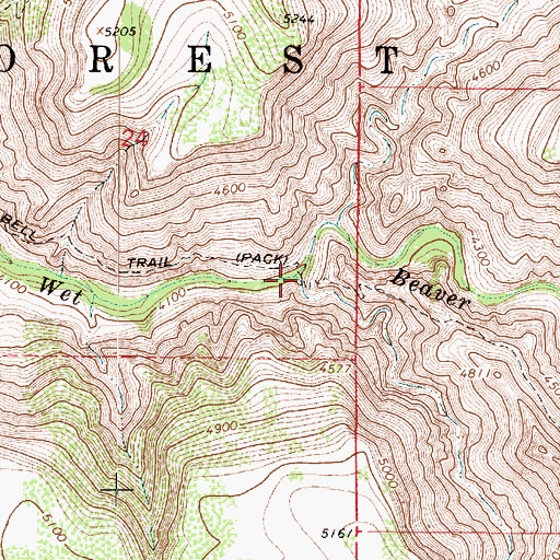 Topographic Map of Long Canyon, AZ