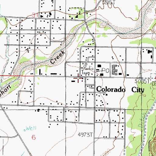 Topographic Map of Colorado City, AZ