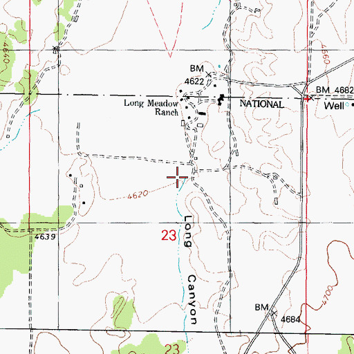 Topographic Map of Long Canyon, AZ
