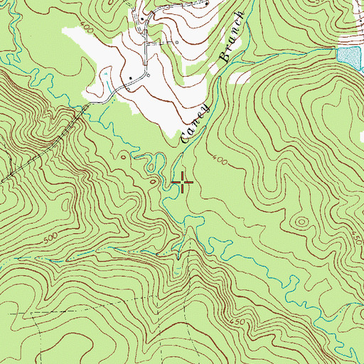 Topographic Map of Caney Branch, GA