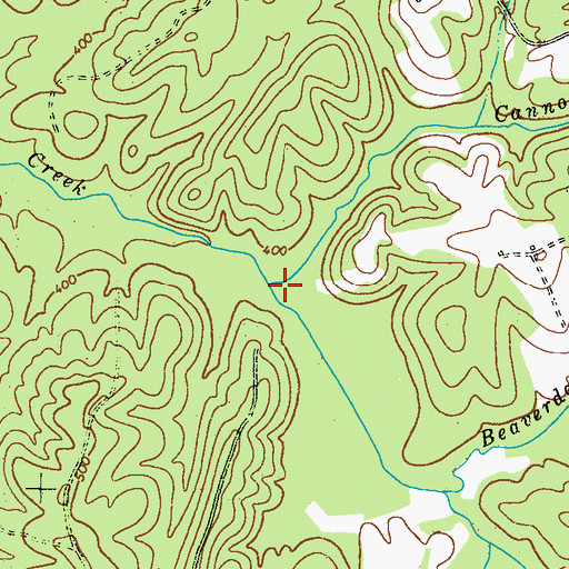 Topographic Map of Cannons Branch, GA