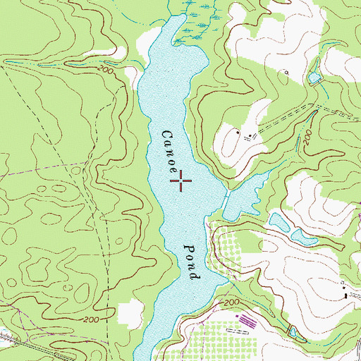 Topographic Map of Canoe Pond, GA