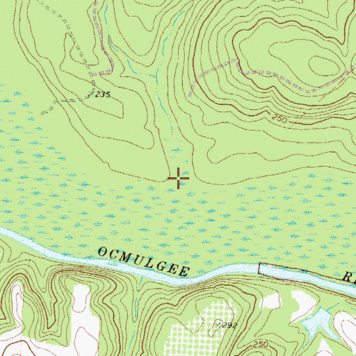 Topographic Map of Carden Branch, GA