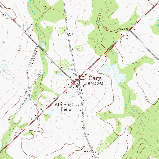 Topographic Map of Cary, GA