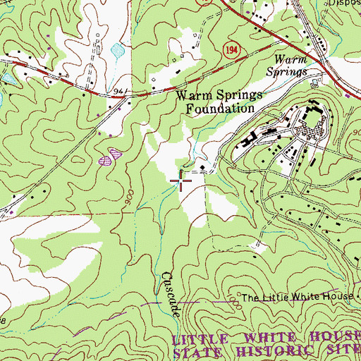 Topographic Map of Cascade Branch, GA