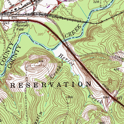 Topographic Map of Castin Creek, GA