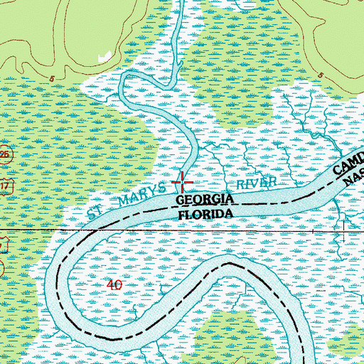 Topographic Map of Catfish Creek, GA