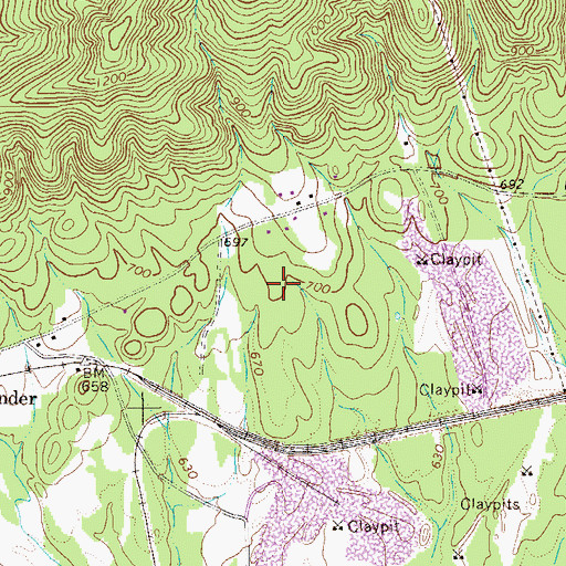 Topographic Map of Cave Spring Cemetery, GA