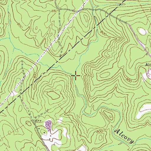 Topographic Map of Cedar Creek, GA
