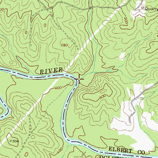 Topographic Map of Cedar Creek, GA