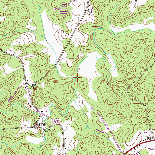 Topographic Map of Cedar Creek, GA