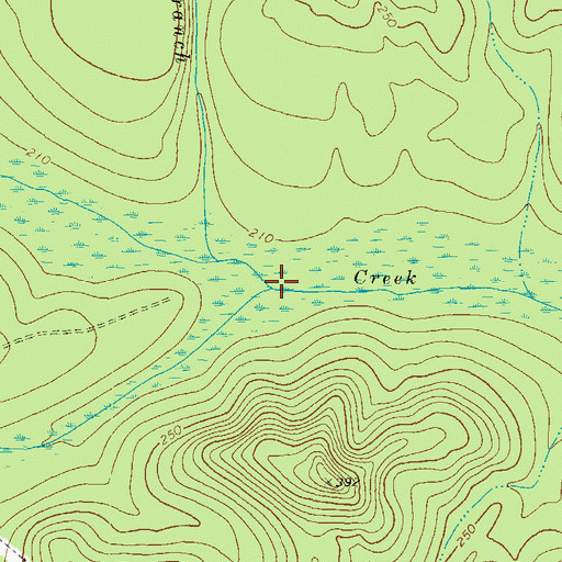 Topographic Map of Cedar Creek, GA