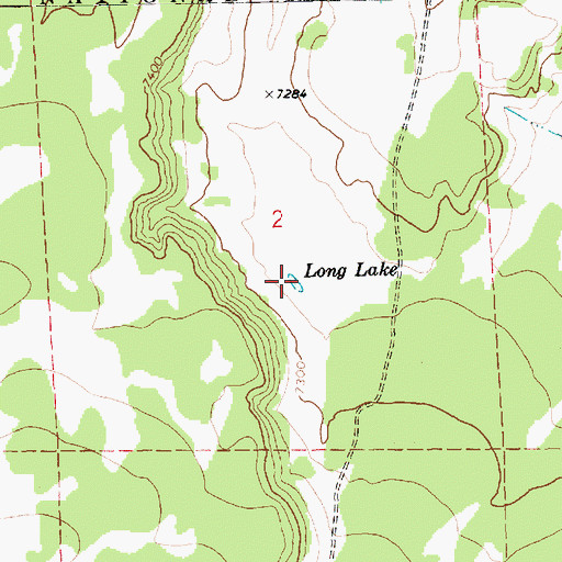 Topographic Map of Long Lake, AZ