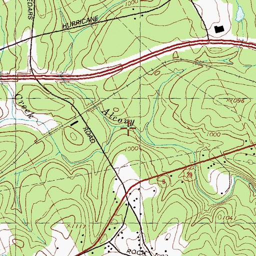 Topographic Map of Cedar Creek, GA
