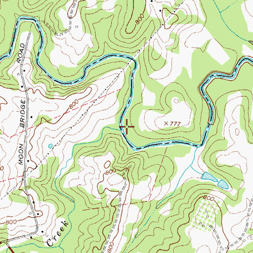 Topographic Map of Cedar Creek, GA