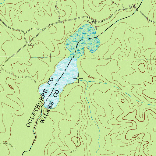 Topographic Map of Centerville Branch, GA