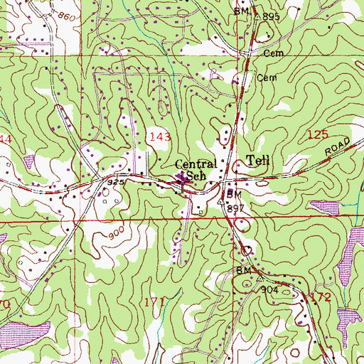 Topographic Map of Cliftondale Elementary School, GA