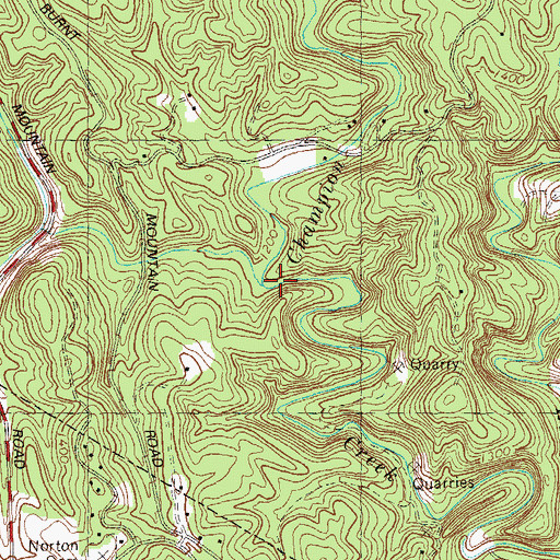 Topographic Map of Champion Creek, GA