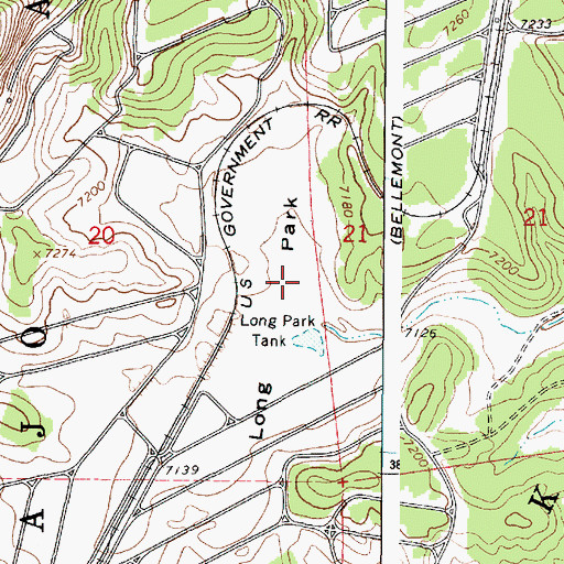 Topographic Map of Long Park, AZ