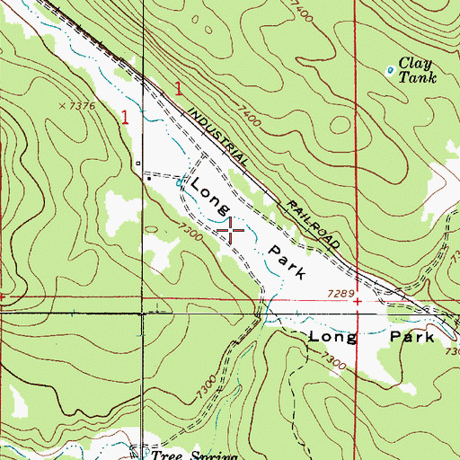 Topographic Map of Long Park, AZ