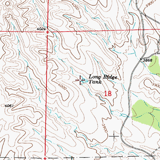Topographic Map of Long Ridge Tank, AZ