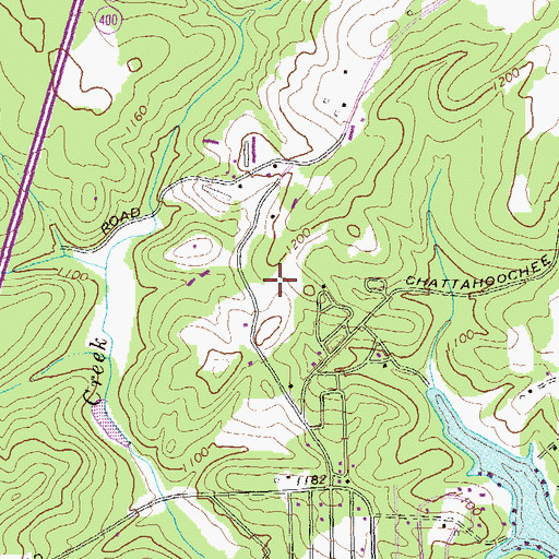 Topographic Map of Chattahoochee Elementary School, GA
