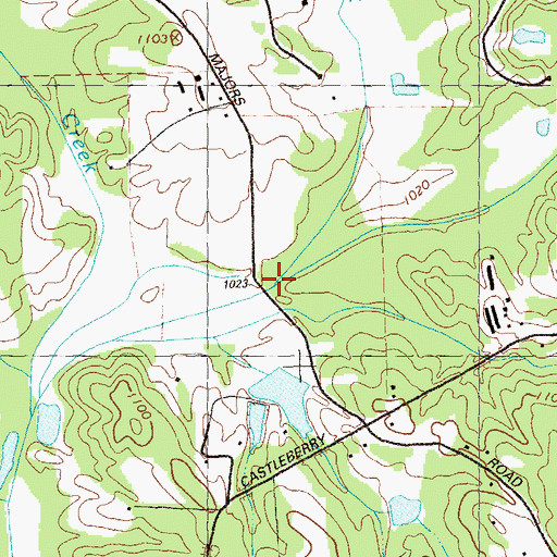 Topographic Map of Cheatam Creek, GA