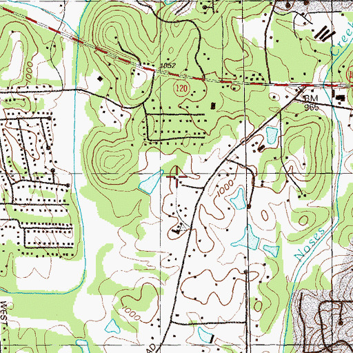 Topographic Map of Cheatham Hill Community Club, GA