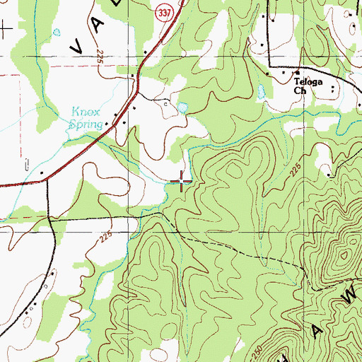Topographic Map of Chelsea Creek, GA