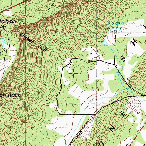 Topographic Map of Chelsea Gulf, GA