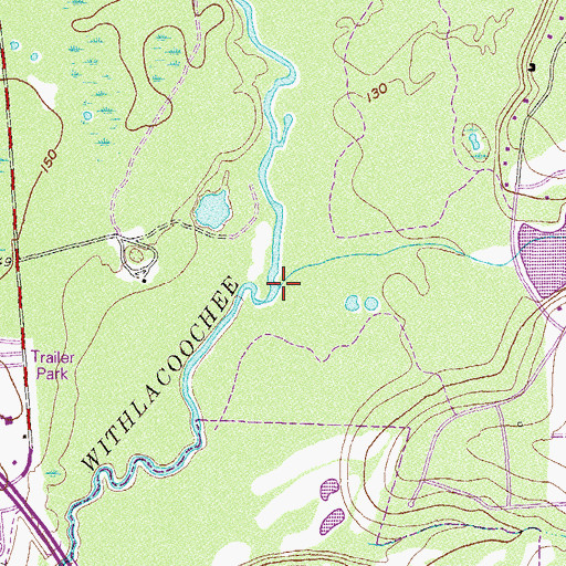 Topographic Map of Cherry Creek, GA