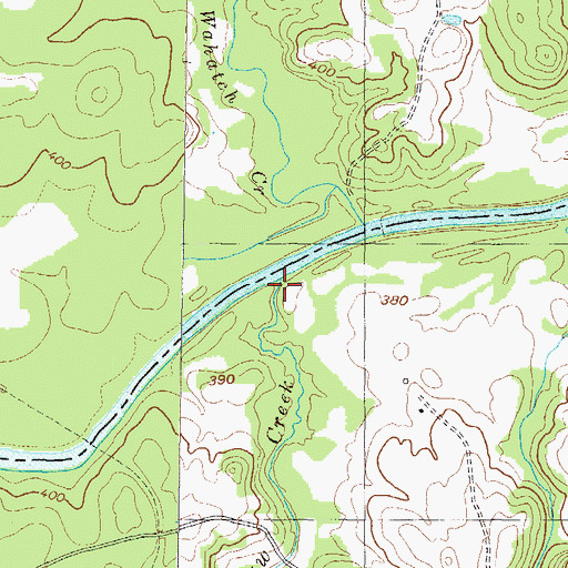 Topographic Map of Chickasaw Creek, GA