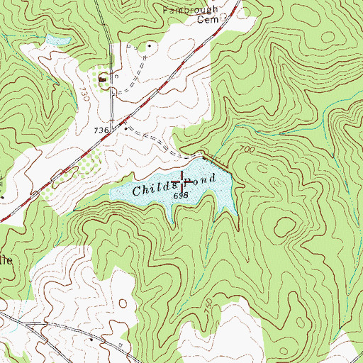 Topographic Map of Childs Pond, GA
